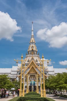 Chachoengsao, Thailand - October 15, 2017 : Wat Sothonwararam is temple alongside the Bang Pakong River, initially named Wat Hong. The temple has the Luangpho Phuttha Sothon the revered Buddha image