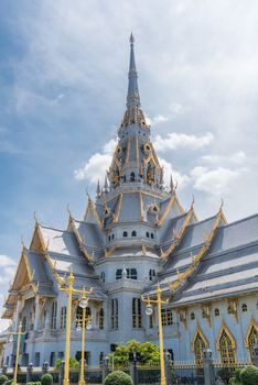 Chachoengsao, Thailand - October 15, 2017 : Wat Sothonwararam is temple alongside the Bang Pakong River, initially named Wat Hong. The temple has the Luangpho Phuttha Sothon the revered Buddha image