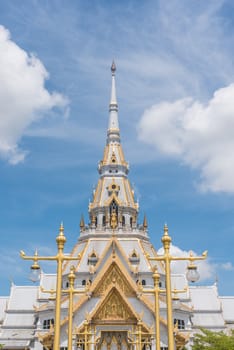 Chachoengsao, Thailand - October 15, 2017 : Wat Sothonwararam is temple alongside the Bang Pakong River, initially named Wat Hong. The temple has the Luangpho Phuttha Sothon the revered Buddha image