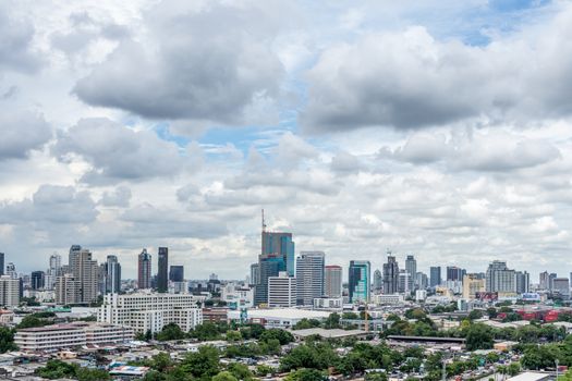 Bangkok, Thailand - June 24, 2016 : Cityscape and transportation in daytime of Bangkok city Thailand. Bangkok is the capital and the most populous city of Thailand.