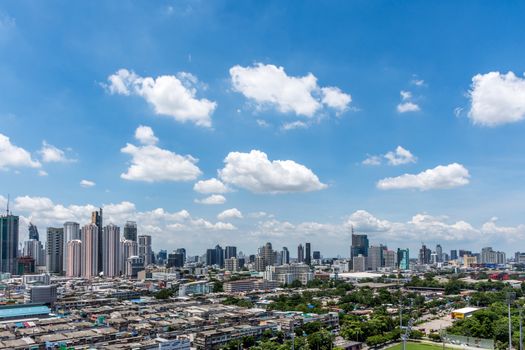 Bangkok, Thailand - July 22, 2016 : Cityscape and transportation in daytime of Bangkok city Thailand. Bangkok is the capital and the most populous city of Thailand.