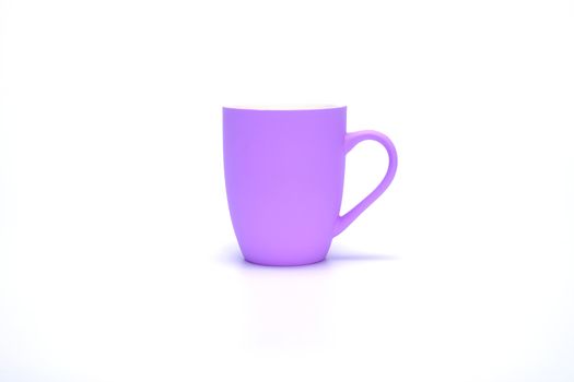 colorful coffee mug, isolated on white background