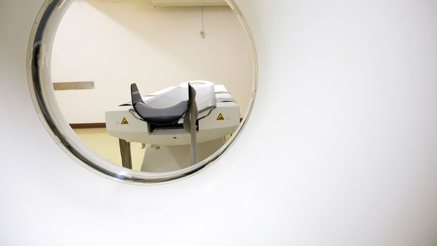 a computer tomography as seen through a scanner