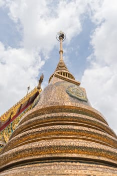 Bangkok, Thailand - August 29, 2015 : Thai pagoda at Wat Hua Lamphong. Wat Hua Lamphong is a Royal Buddhist temple, third class, in the Bang Rak District of Bangkok, Thailand.