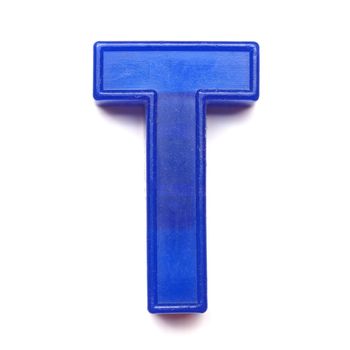 Magnetic uppercase letter T of the British alphabet