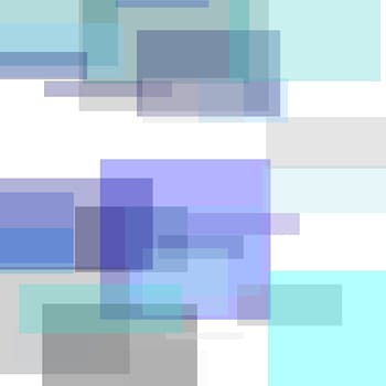 Abstract minimalist grey blue illustration with squares useful as a background