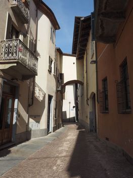 View of the city centre of Alba, Italy