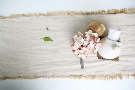 pink flower in jar