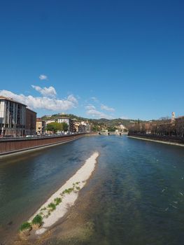 View of River Adige in Verona, Italy