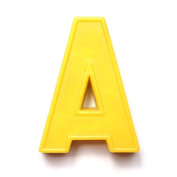 Magnetic uppercase letter A of the British alphabet