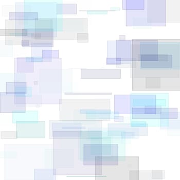 Abstract minimalist grey blue illustration with squares useful as a background