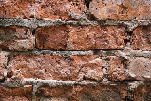Close Up of an Old Exterior Brick Wall