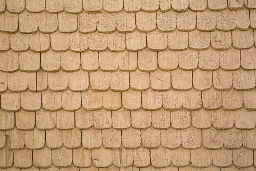 Painted weathered wood shingles background pattern