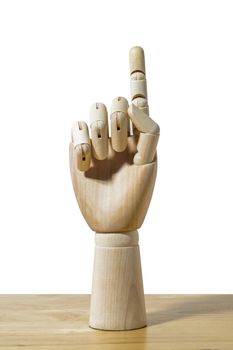 artificial brown wood human hand