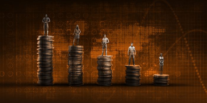 Business Management Corporate Strategy as Abstract Background