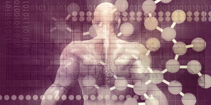 Scientific Research Concept as Futuristic Technology Abstract