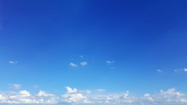 Blue sky with clouds on a sunny day. Beautiful cumulus cloud.