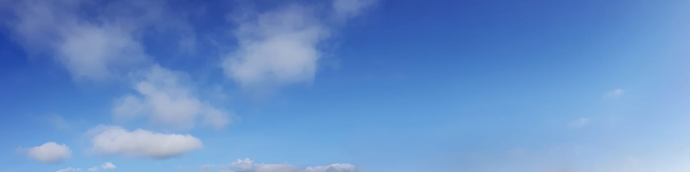 Panorama sky with cloud on a sunny day. Beautiful cirrus cloud.