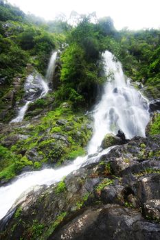 krok e dok waterfall saraburi in Thailand is a beautiful waterfall.