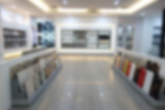 Blurred Background of wall tile materials in the supermarket building material.                              