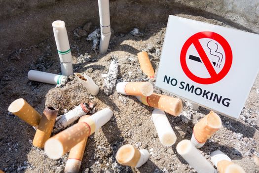 no smoking sign with cigarette background