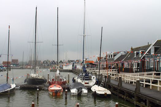 Marken, the harbor.North Holland, Netherlands