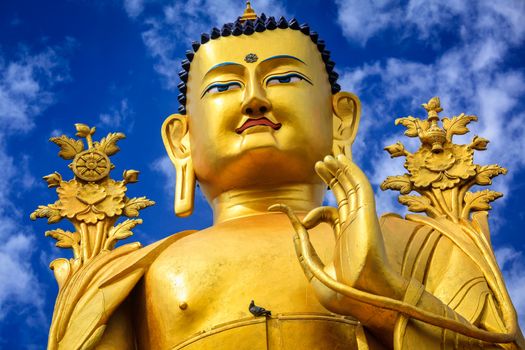 Buddha Maitreya statue in Likir gompa (monastery), Ladakh, India