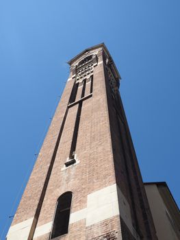 Steeple of Chiesa di San Giuseppe church in Turin, Italy