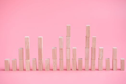 stack of wood cube building blocks.