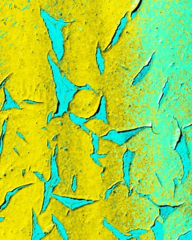 Fragment of colorful graffiti painted on a concrete wall. Bright abstract background for design.