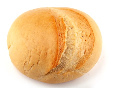 Isolated white bread on the white background