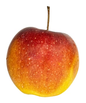 red ripe apple on a white background isolate