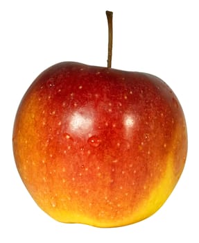 red ripe apple on a white background isolate
