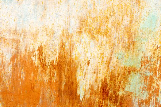 rusty metal background with yellow spots