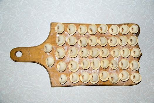 dumplings on a plate ready for cooking