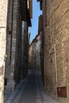 spello,italy june 27 2020:architecture in the alleys of the town of spello