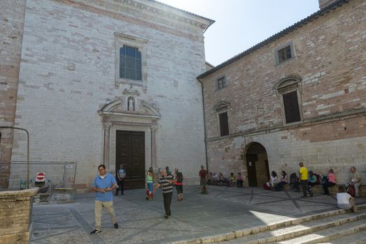 spello,italy june 27 2020 :church of santa maria maggiore of spello