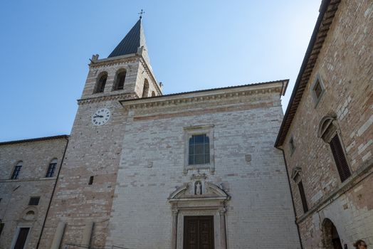 spello,italy june 27 2020 :church of santa maria maggiore of spello