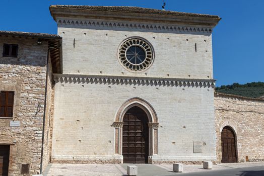 spello,italy june 27 2020 :Convent of the Poor Clares of Vallegloria in the town of Spello