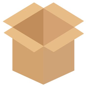 recycle brown box on white background. Box icon for your web site design, logo, app, UI. flat style.