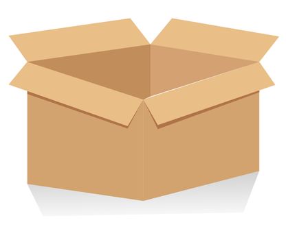 recycle brown box packaging on white background. Box icon for your web site design, logo, app, UI. flat style.