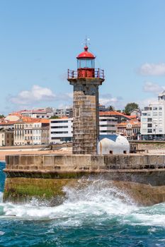 Beautiful lighthouse in Porto (Portogal)