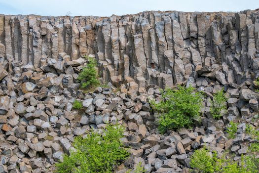 Interesting columnar basalt at Hungary