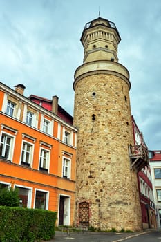 Medieval stone defensive tower in Jelenia Gora in Poland
