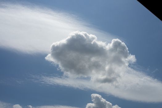 Gray cloud in the blue sky. Sky with clouds