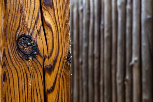 Wooden board. Wooden beam close up. Background. Place under the inscription.