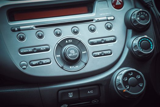 control button on car console