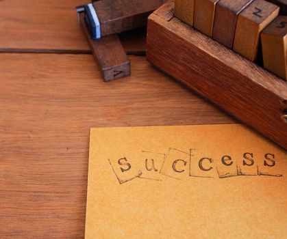 paper with the text success.  business concept