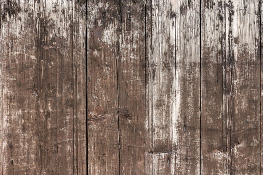 Old retro vintage wooden background. Brown texture peeled off.