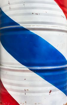 The french flag painted on oil barrel